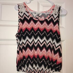 Fancy tank top with open back